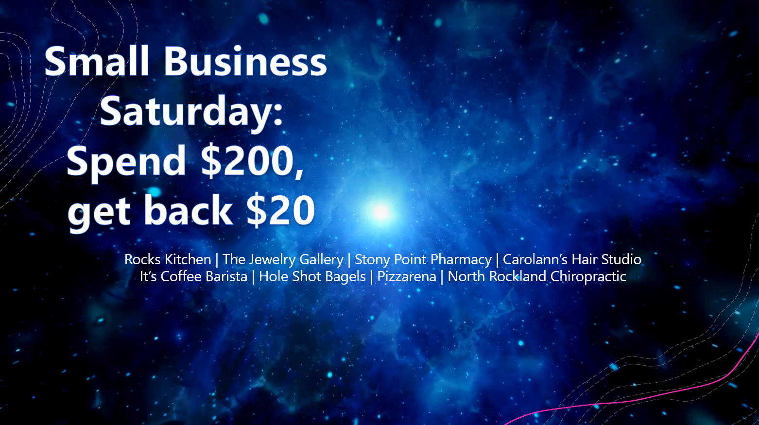 Small Business Saturday – $20 Back!